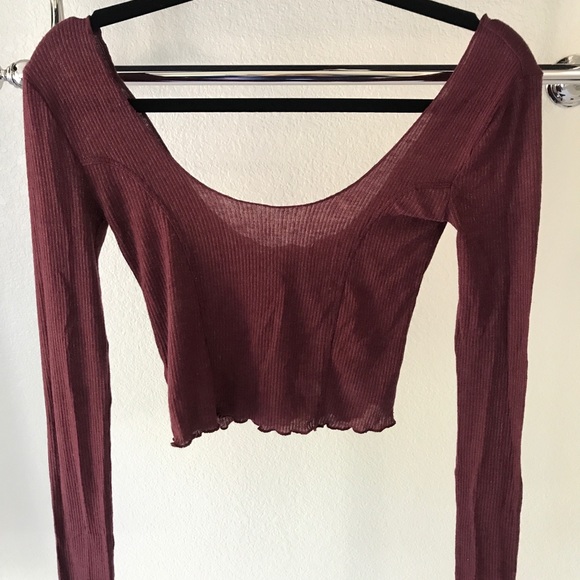 Urban Outfitters Tops - Urban Outfitters Off the Shoulder Ruffle Crop Top